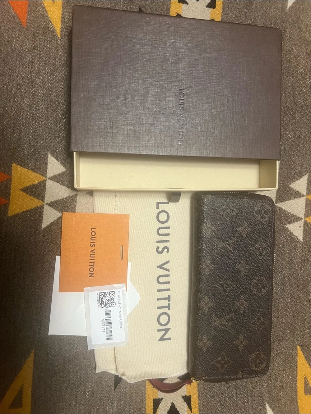 Louis Vuitton Clemenceau Monogram Canvas Zip Around Wallet